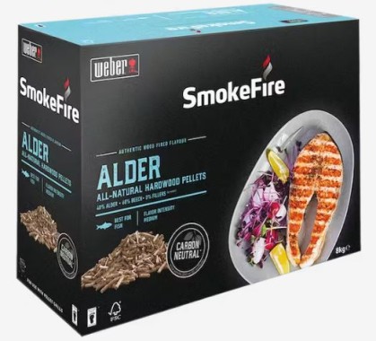 Weber 100 % natürliche Holzpellets Erlenholz, 8,5 kg, 18290